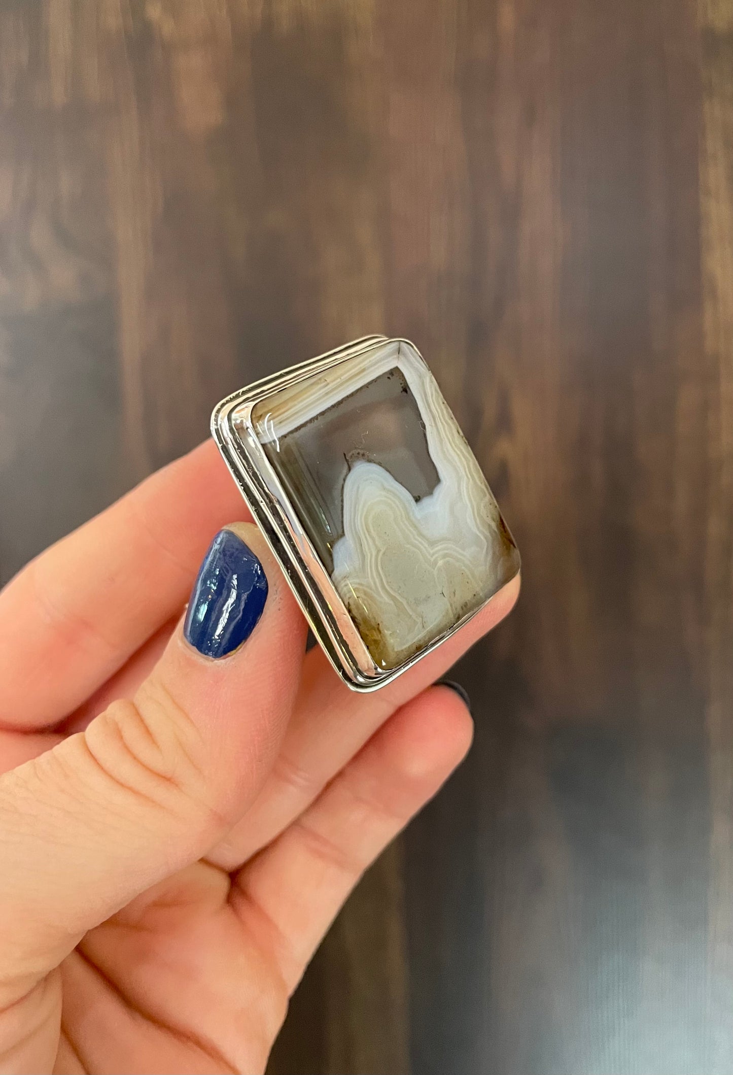 Montana agate ring- size 8