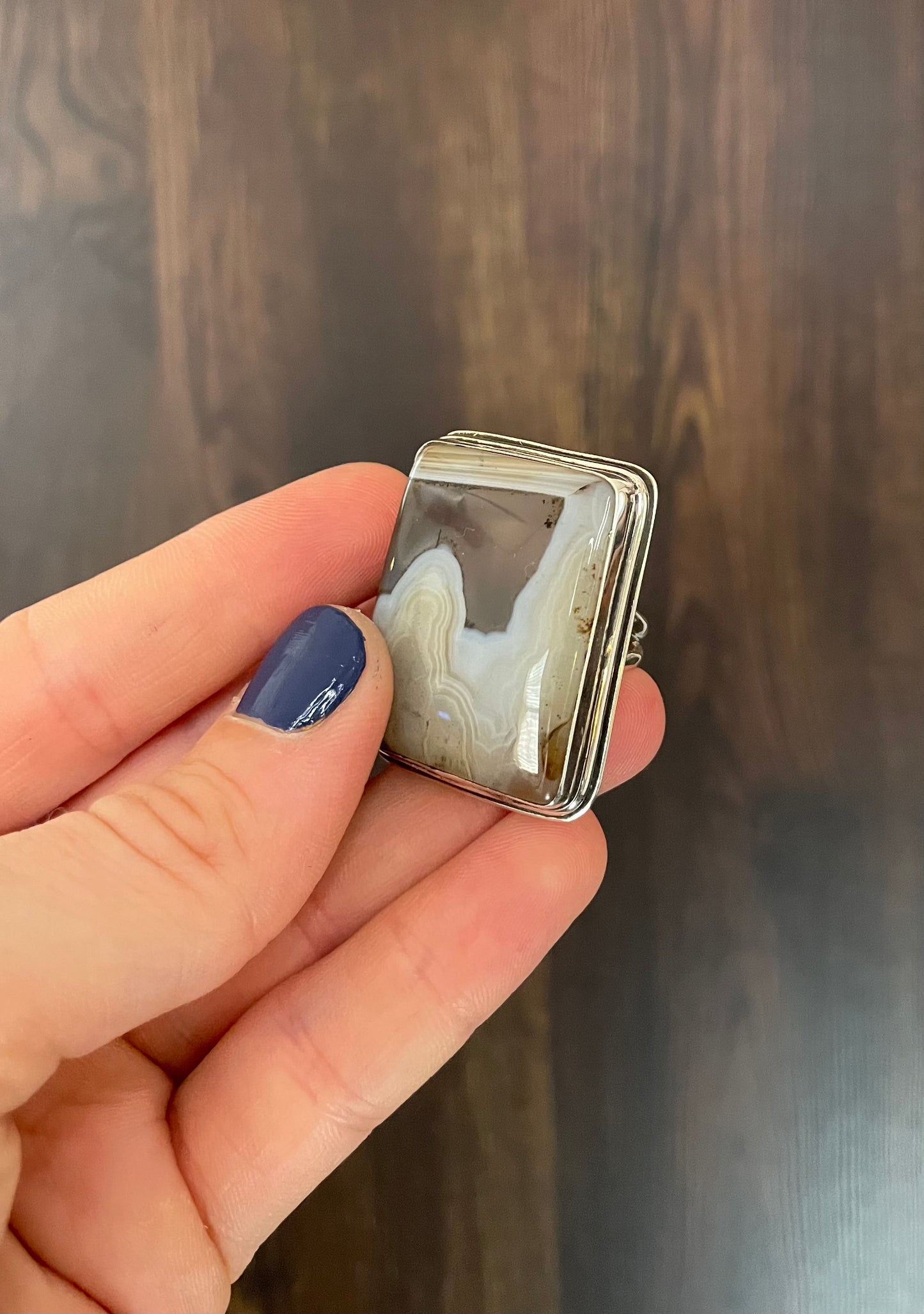 Montana agate ring- size 8