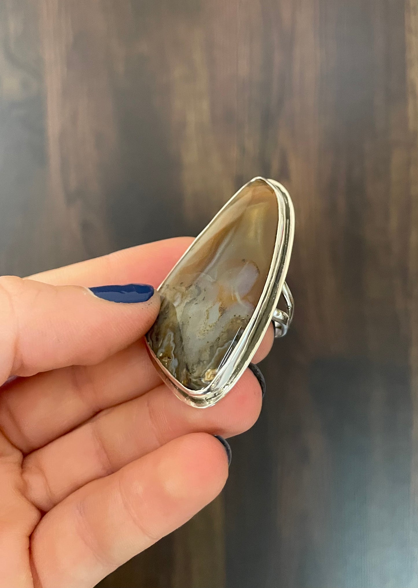 Montana agate ring- size 7.5