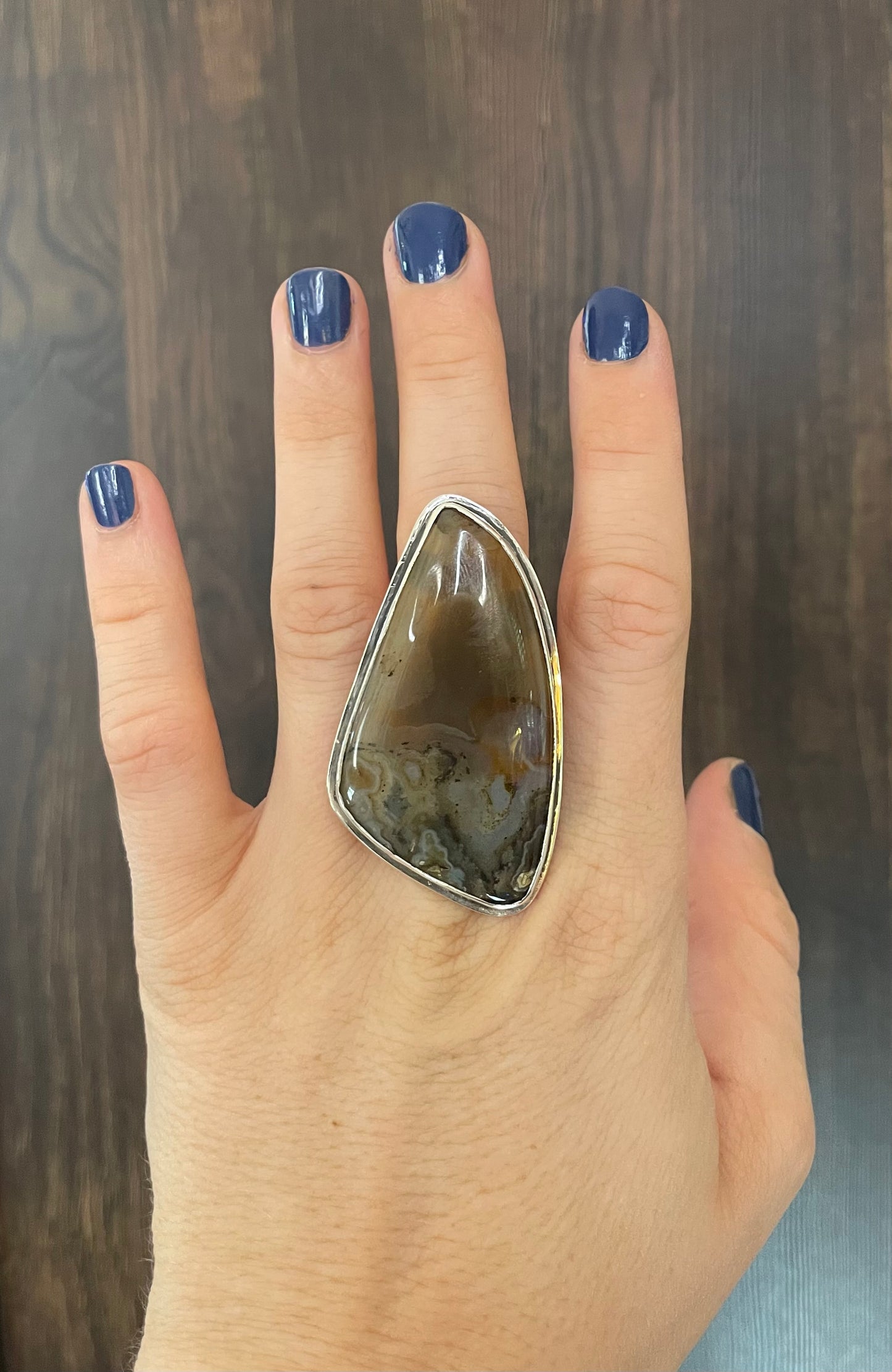 Montana agate ring- size 7.5