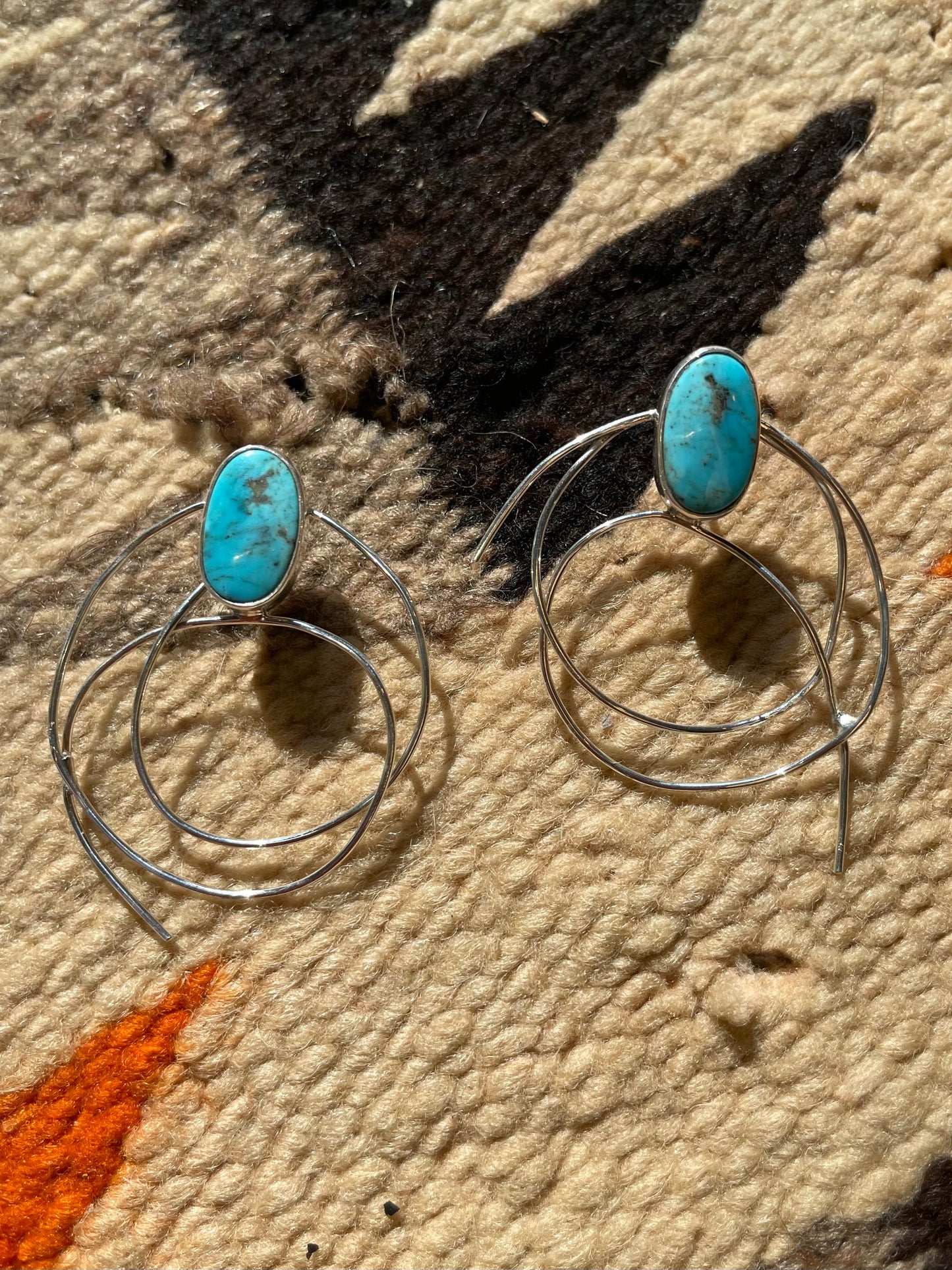 Modern lasso #1- turquoise and silver