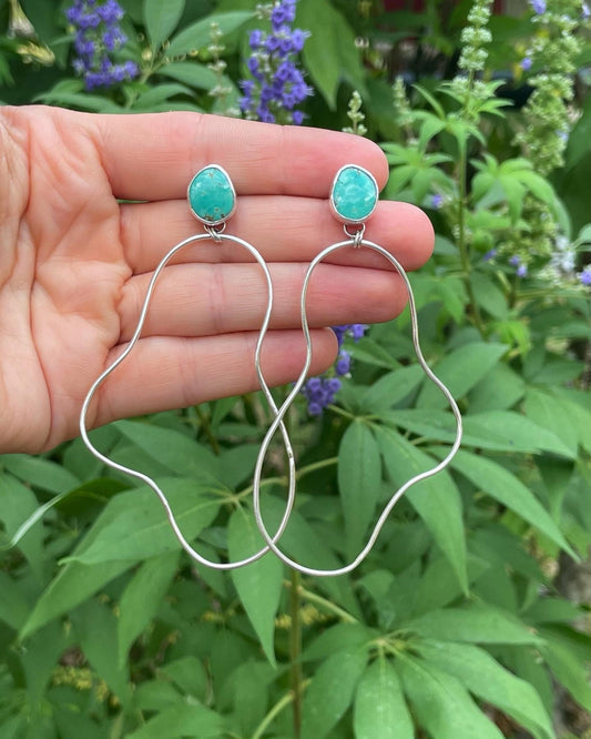 Abstract hoops #9 - turquoise