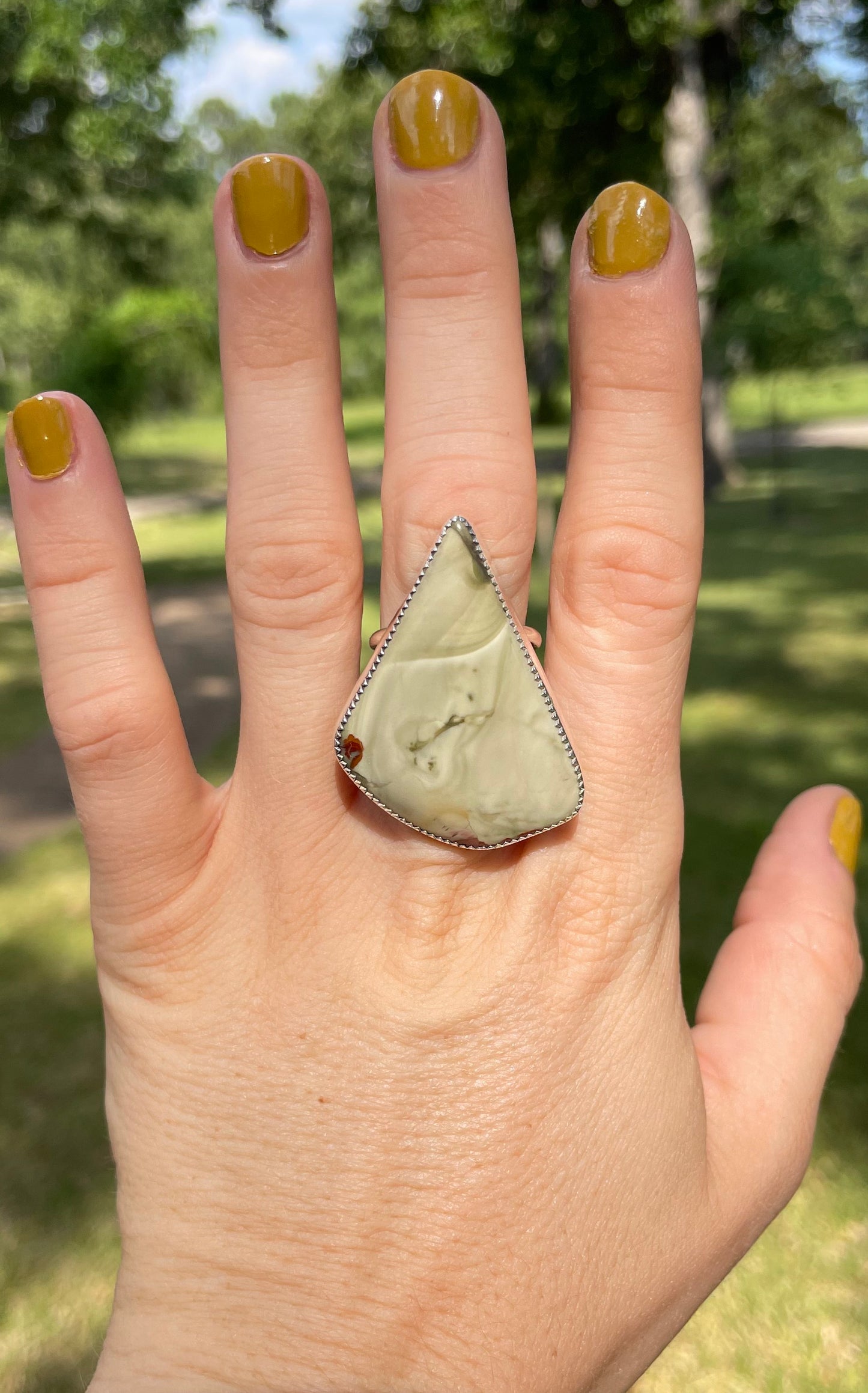 Lahontonite Jasper ring- size 8