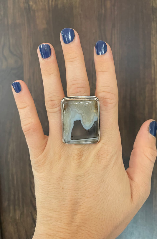 Montana agate ring- size 8