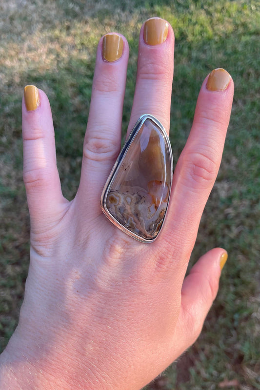 Montana agate ring- size 7.5